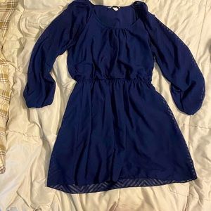 Side XL mini navy blue dress